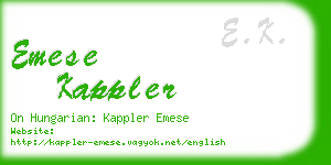 emese kappler business card